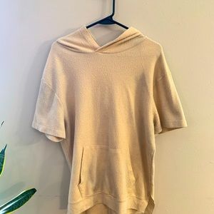Large EPTM short sleeve cream hoodie